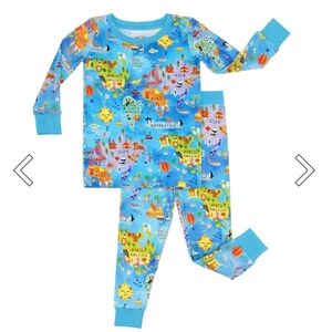 NWT Little Sleepies 3T Around The World Two-Piece Pajama Set